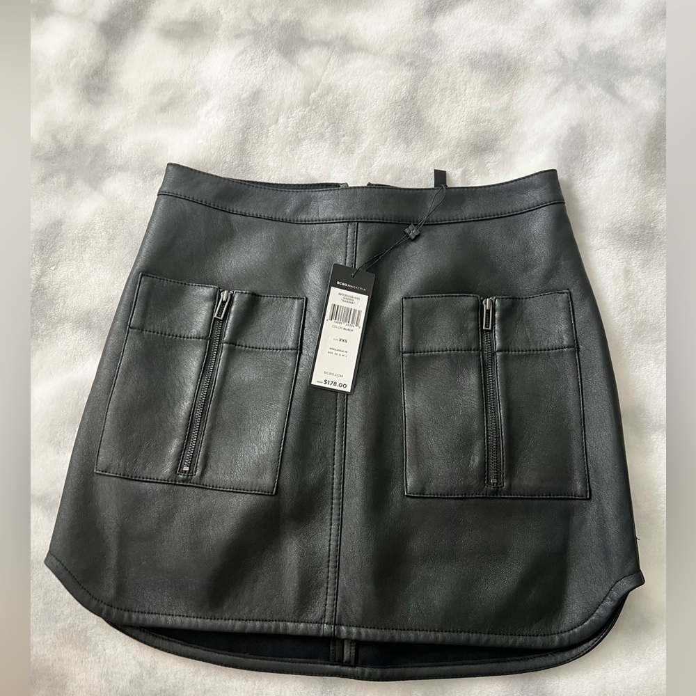BCBG Leather skirt